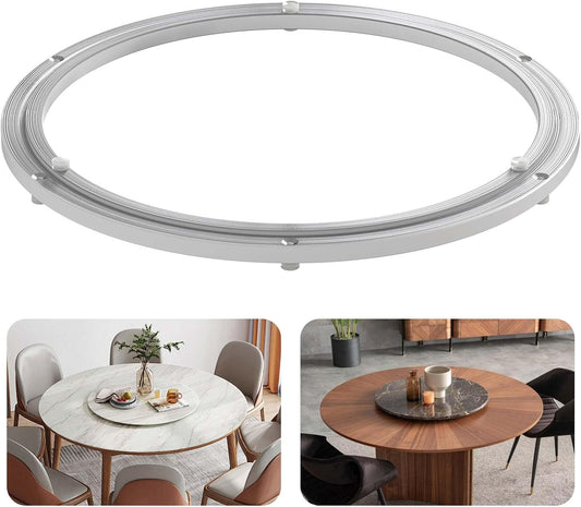 Pisman Aluminium Alloy Turntable Bearing, Heavy Duty Lazy Susan Rotating Bearing Turntable,Smooth Swivel Plate Hardware for Round Dining Table,DIY. Silent Rotating Base Only.(18inch)