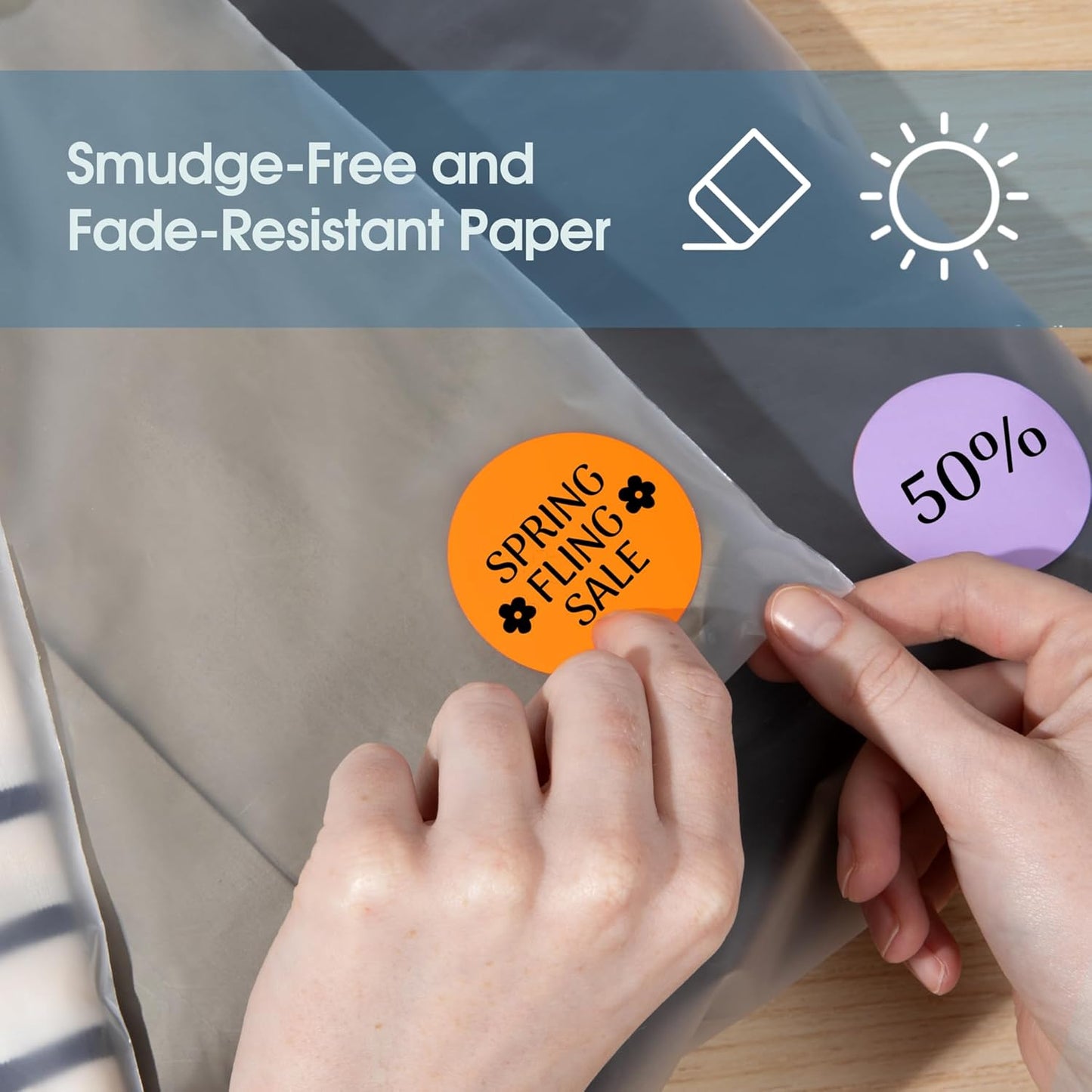 Spartan Industrial - 2" Direct Thermal Labels - Purple Circle Label Stickers for Business Logos, QR Codes, Color Coding, and More (2 Rolls, 750/Roll)