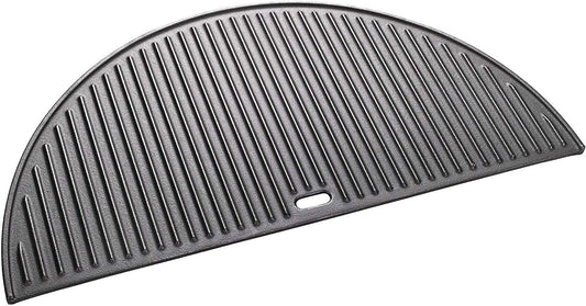 18" Half Moon Cast Iron Reversible Griddle for Kamado Joe KJ-23RHC Classic II, KJ23NRHCI Classic III, KJ23RH Classic I, Stand-Alone Classic, Large Big Green Egg, Kamado Grill Replacement Part
