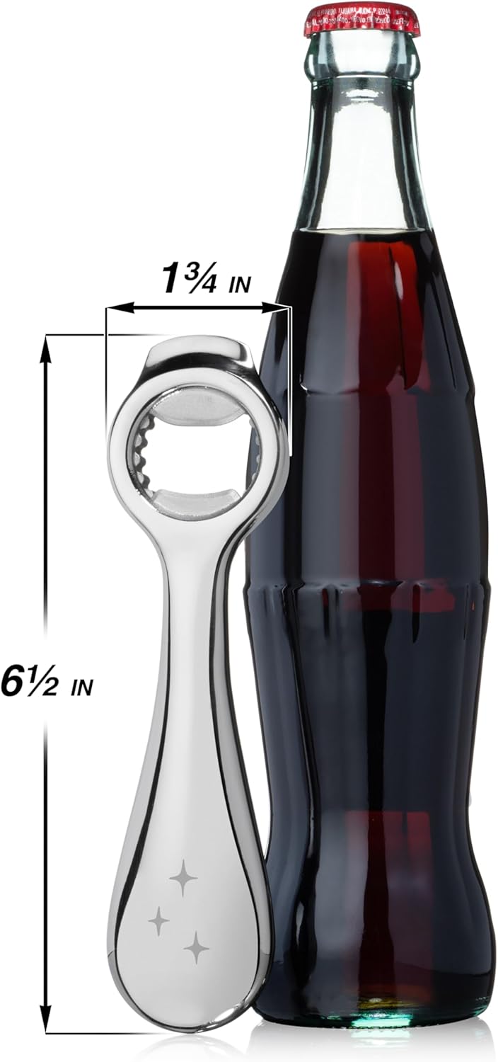 Midnight Open All-in-One Bottle and Can Opener, Ergonomic Design, Stainless Steel