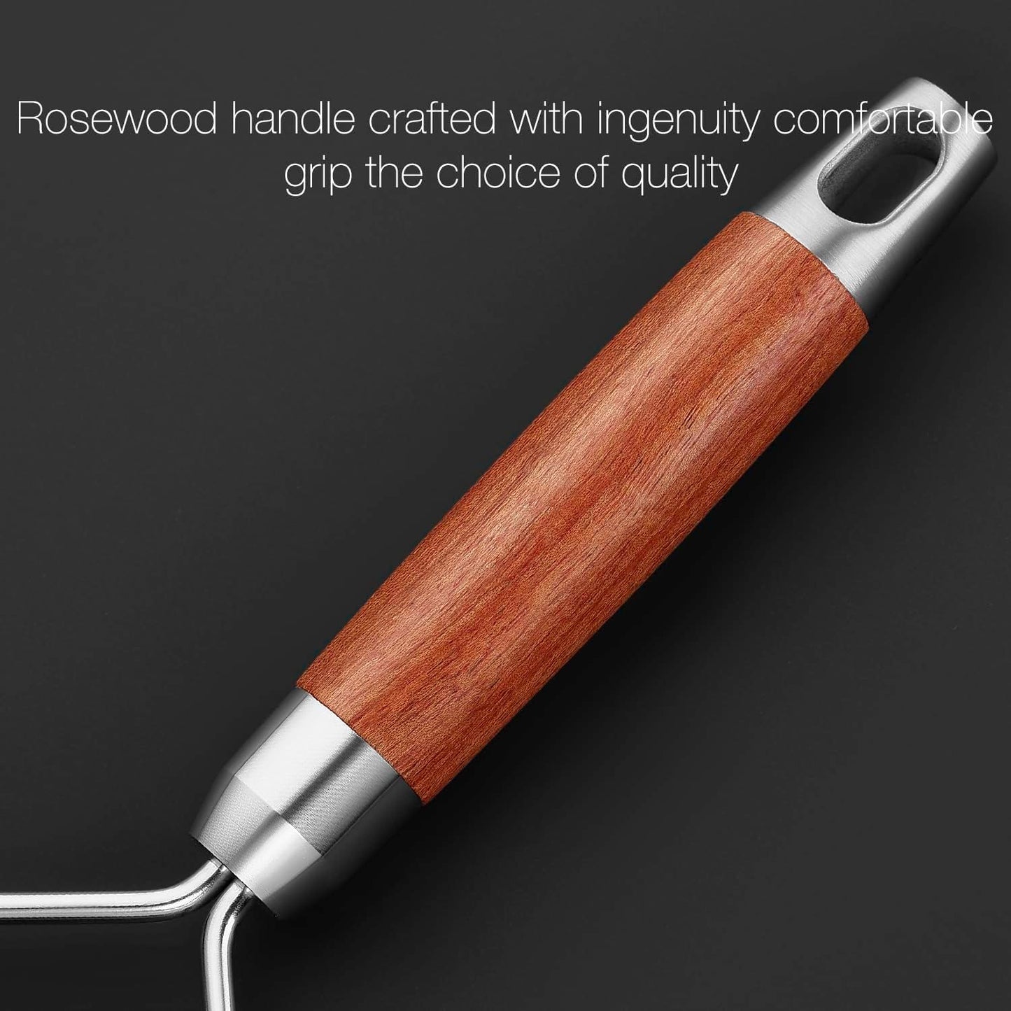 KULUNER Professional-Grade Lemon Zester with Fine Blades, Lightweight Cheese/Vegetable Grater, Solid Wood Handle Design - Rust-Resistant, Durable, Essential Kitchen Tool （B2）