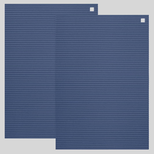 2 Pack 9.5"x14.2" Trivets for Hot Dishes, Hot Pads for Kitchen, Silicone Trivets for Hot Pots and Pans, Hot Plates to Protect Table, Heat Resistant Silicone Trivet (Blue, 9.5"x14.2")