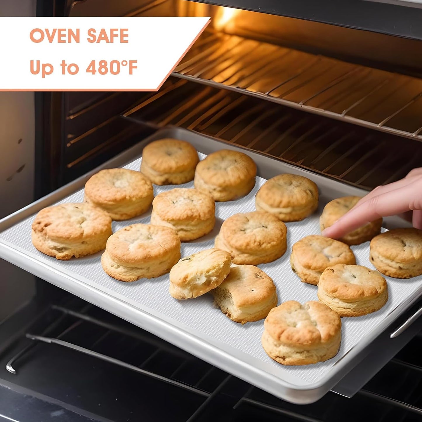 Silicone Baking Mat Roll -12IN x 10FT Non Stick Heat Resistant Food Grade Baking Mats, No Slip Reusable Freeze Dryer Mat,Pastry Mat,Countertop Protector Mat, Washable Oil-Proof Refrigerator Liners