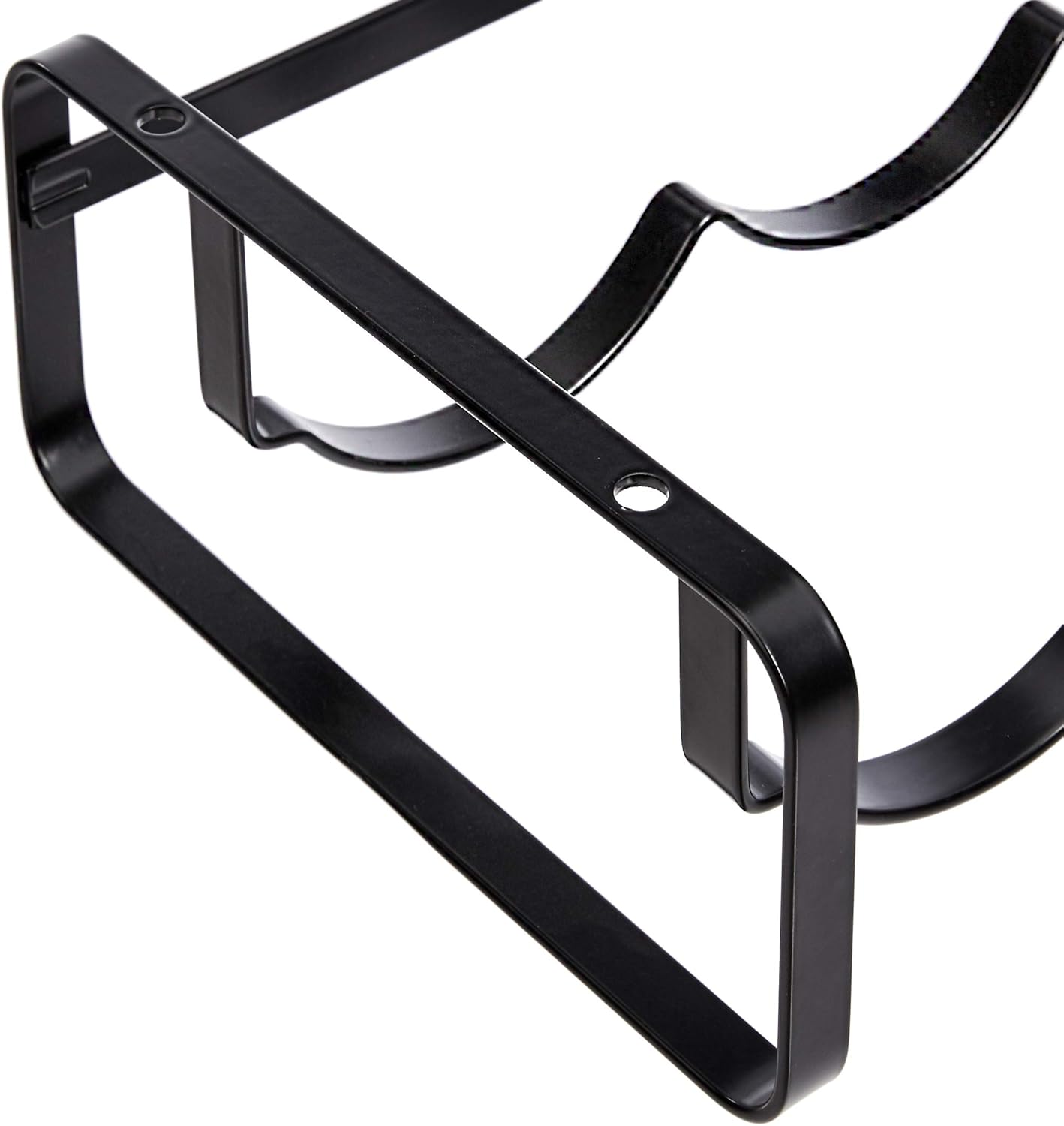 Amazon Basics Tabletop Stackable 4-Bottle Metal Wine Rack, 3.74"D x 15.75"W x 7.87"H, Black