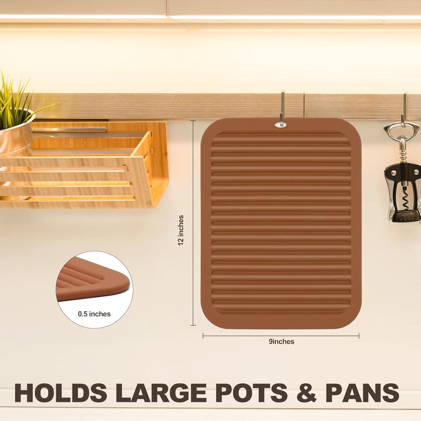 Joyhalo Silicone Trivet Mats Pot Holder Hot Pads Plate Holder Gripper Pad Garlic Peeler Drying Mat Coasters