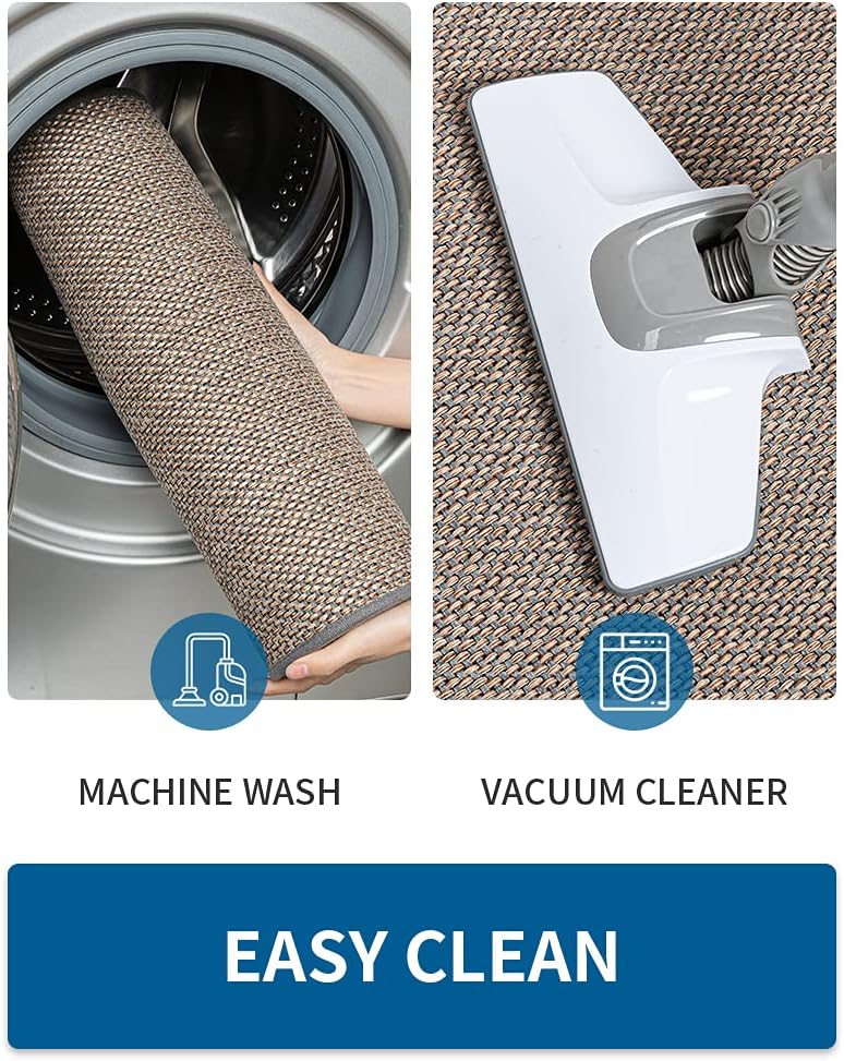 Kitchen Rugs and Mats Non Skid Washable, Absorbent Runner Rugs for Kitchen, Front of Sink, Kitchen Mats for Floor(Grey, 20"x47")