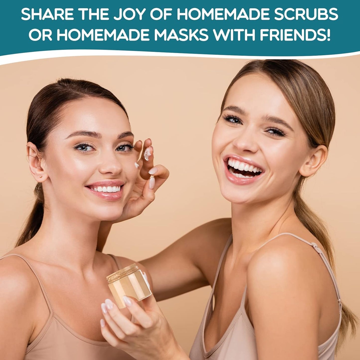 SATINIOR 6 Pack 2 oz Plastic Jars Containers with Lids Wide-mouth Refillable Leakproof Reusable Round Empty Jars for Travel Cosmetic Dry Food Spice Candy Cookie Home Kitchen Organizing(Blue)