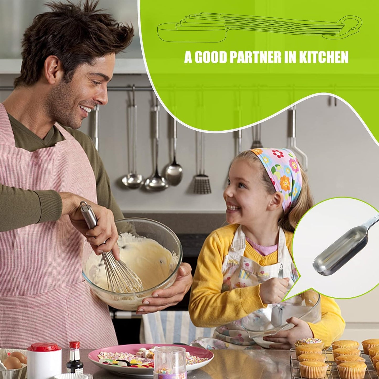 2PCS 2/3Tablespoon (2tsp, 10ml) Single Measuring Spoon, Individual Stainless Steel Long Handle Measure Teaspoon Only