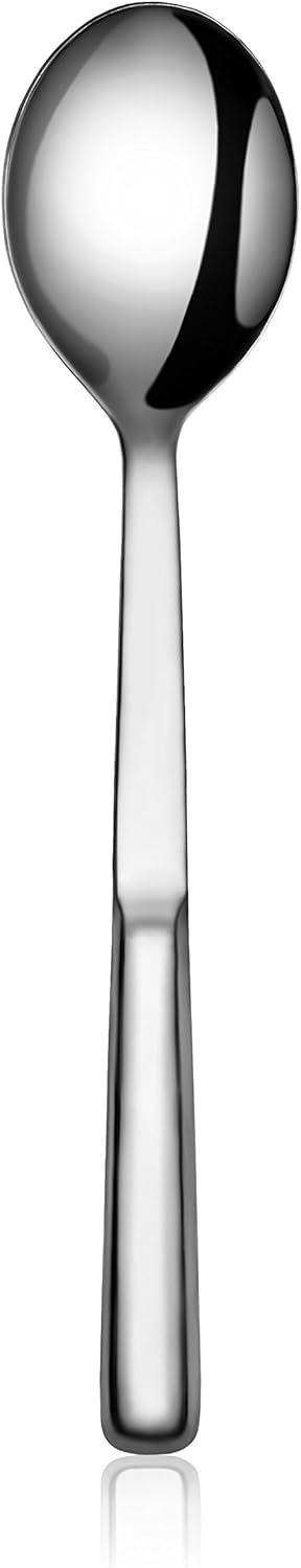 New Star Foodservice 52183 Hollow Handle Solid Serving Spoon, 12", Silver