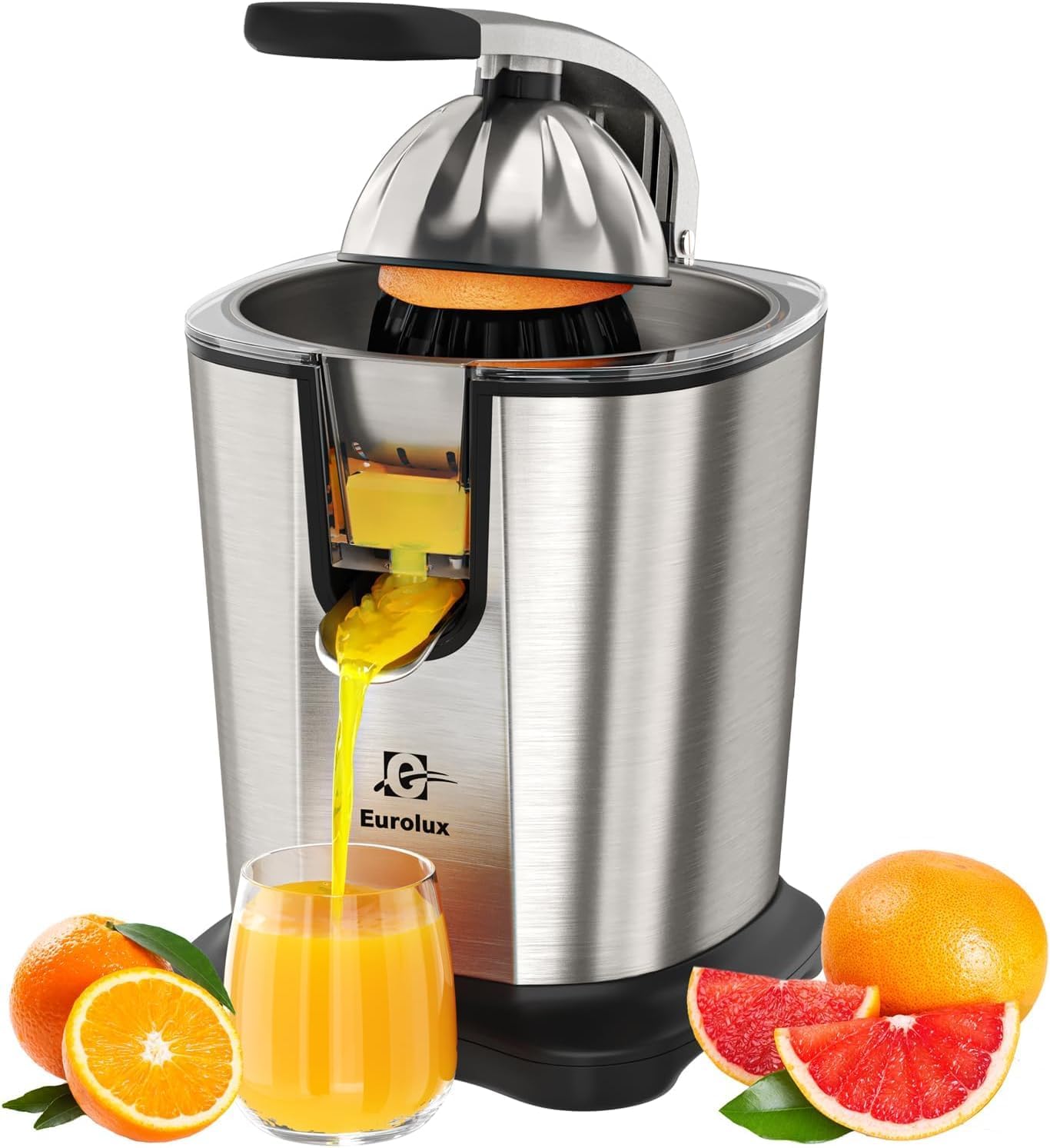 Eurolux Electric Citrus Juicer Power Pro - With 300 Watts of Power, This is The Most Powerful Juicer, for an Easy Smooth Juicing Experience | with Its New Updated Design