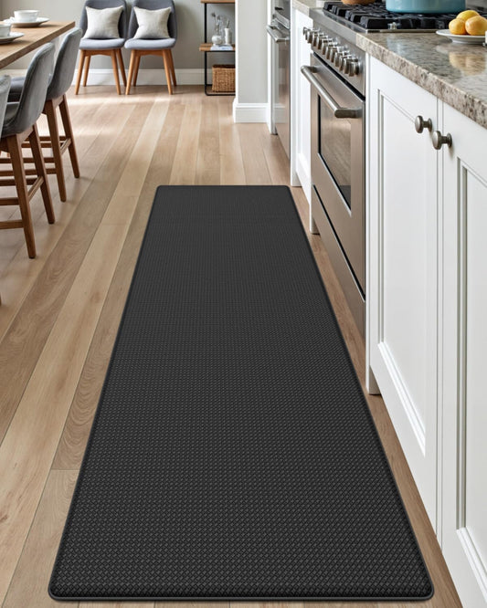 DEXI Kitchen Floor Mats Cushioned Anti Fatigue,17x59, Standing Runner Rug Waterproof, Comfort Memory Foam Padded for Front Sink Laundry, Black