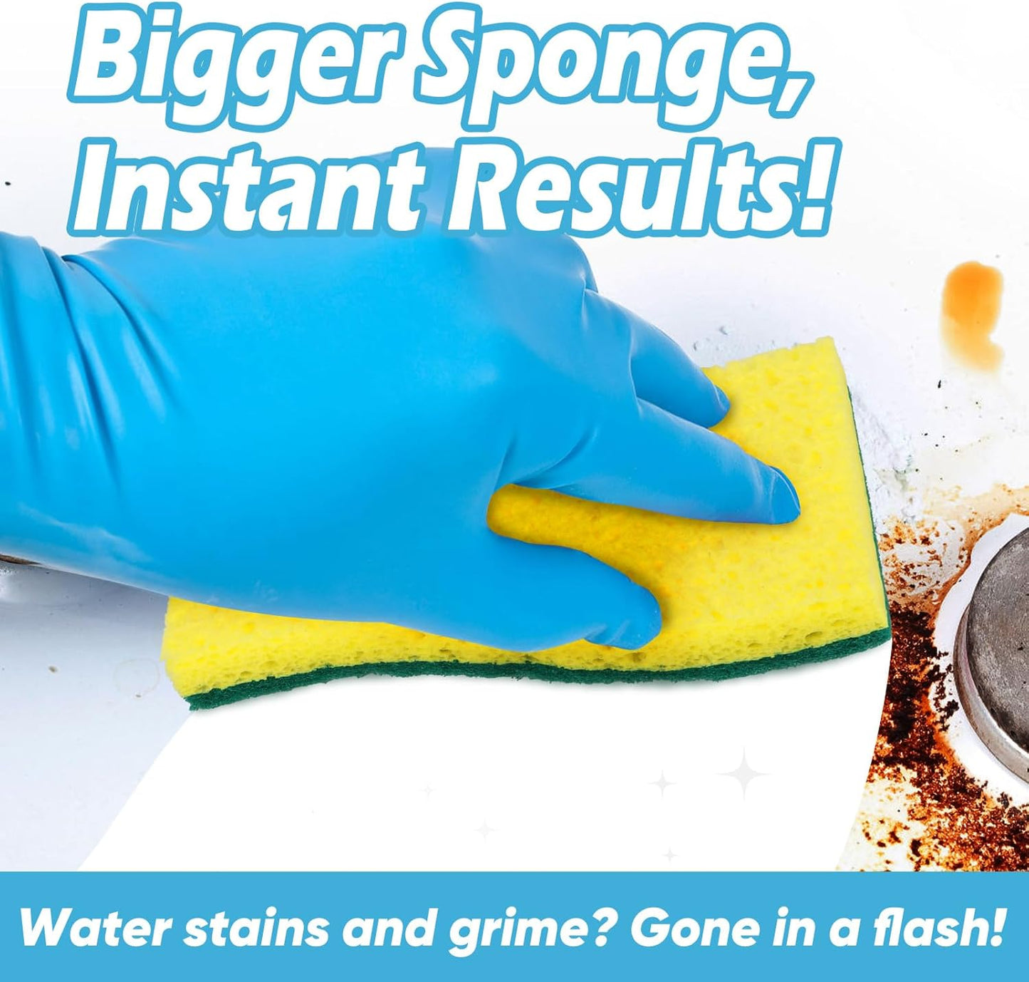 AIDEA XL Scrub Sponges 24Count, Sponges for Dishes, Extra Large Sponge for Cleaning Kitchen and Household, Heavy Duty Sponge Safe for Non-Coated Cookware, Cleaning Power for Bathroom, House