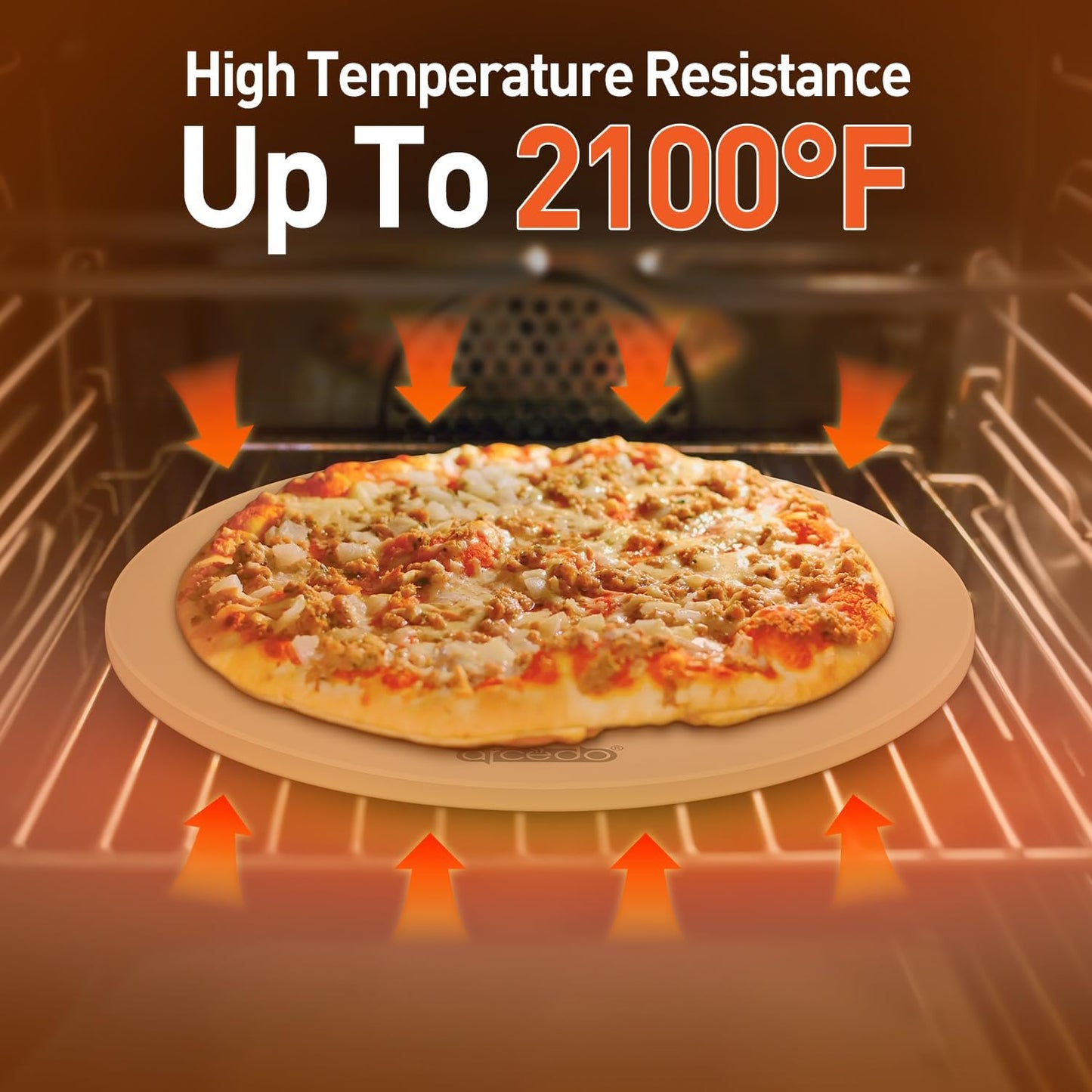 Pizza Stone for Oven 16 Inch, Round Baking Stone for Bread Thermal Shock Resistant BBQ Grilling Pizza Pan Cordierite Cooking Pan With PE Scraper