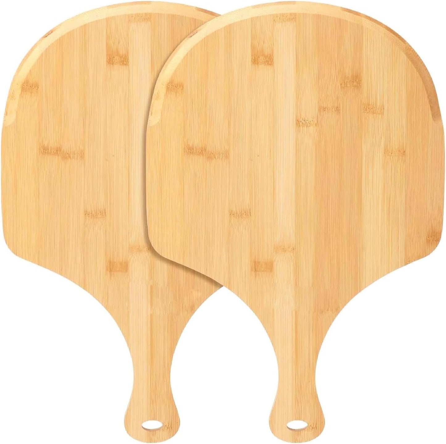Pizza Peel 12 inch 2 Pack, Bamboo Wooden Pizza Peels for Pizza, Bread, Cheese, Vegetable, Fruits