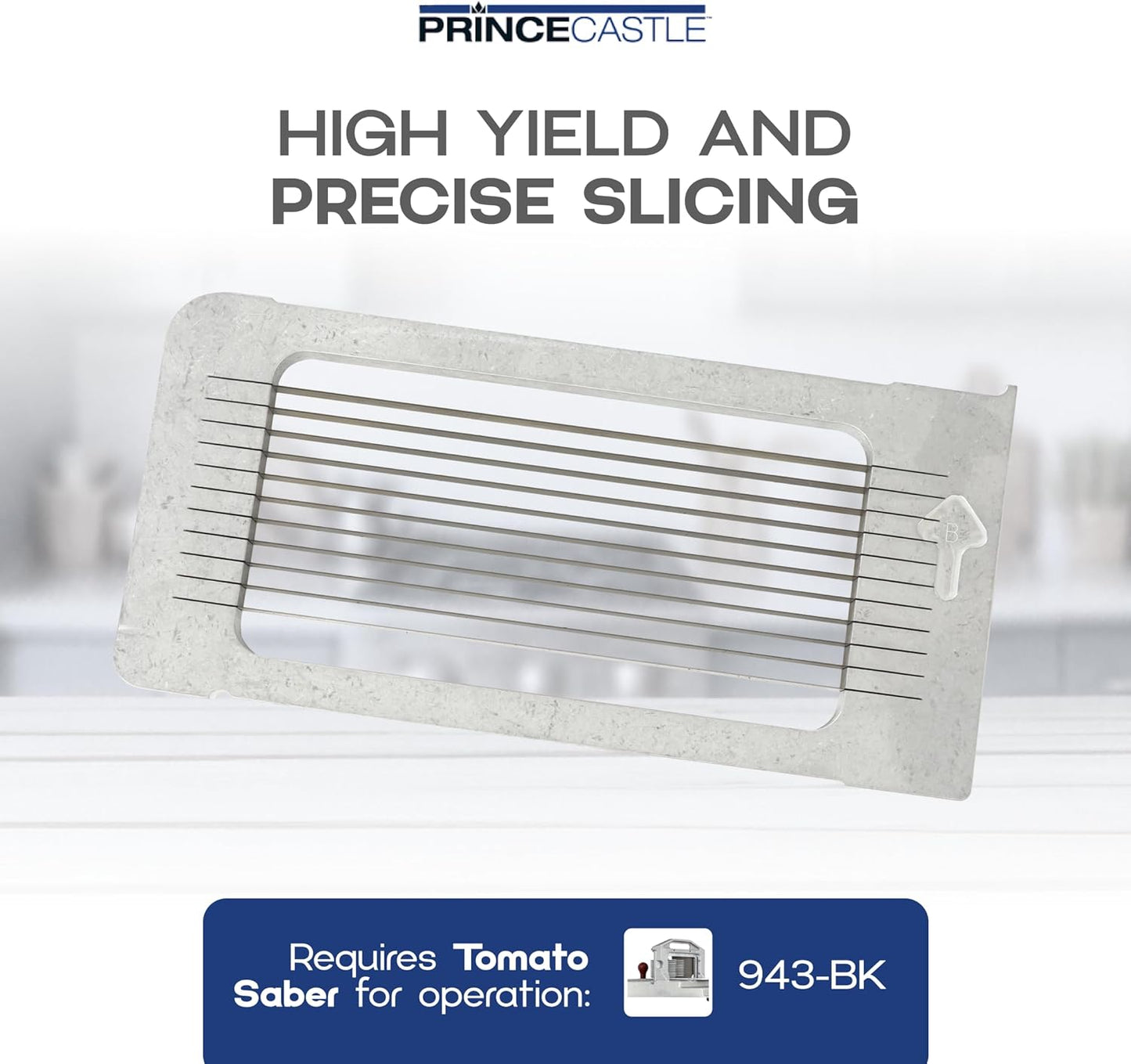 Prince Castle 1/4" Blade Cartridge for 943-BK High Yield Tomato Saber, 11 Blades-Blade Replacement Cutter Blade for Cutting and Chopping Tomatoes, Fruits and More in Commercial Kitchens, Restaurants