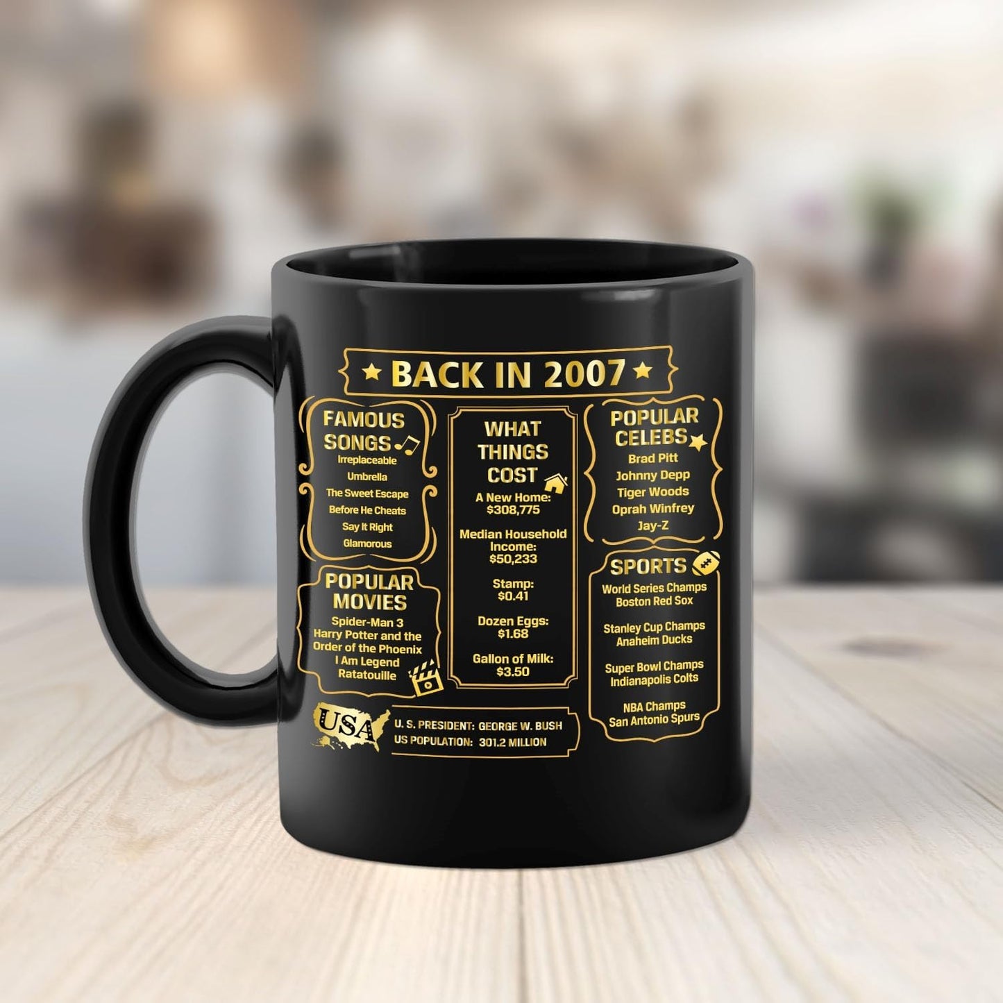 QUPT 18th Birthday Gifts for Girls Boys, 18th Birthday Gifts for Him, 2007 Birthday Gifts for Girls Boys, 18 Years Old Gifts, 2007 Birthday Gifts for Her Him, 18th Birthday Presents Coffee Mug