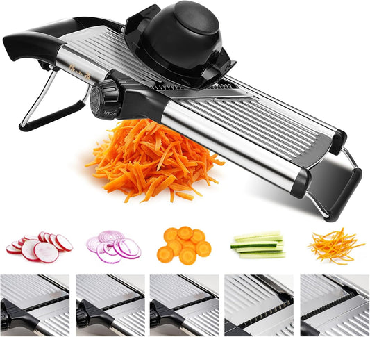 ZHANG XIAO QUAN SINCE 1628 Mandoline Food Slicer for kitchen, Adjustable Stainless Steel Mandoline Vegetable slicer Julienne, Onion Potato Chip French Fry vegetable slicer