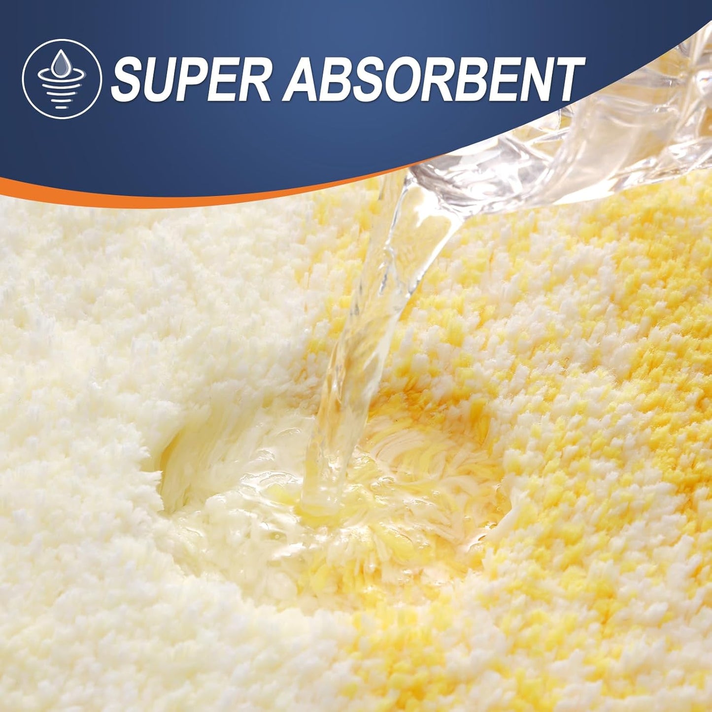 OLANLY Bathroom Rugs Mat 36x24, Extra Soft Absorbent Microfiber Bath Rugs, Rubber Backing, Quick Dry, Machine Washable Bath Mats for Bathroom Floor, Tub and Shower, Home Decor Accessories, Yellow