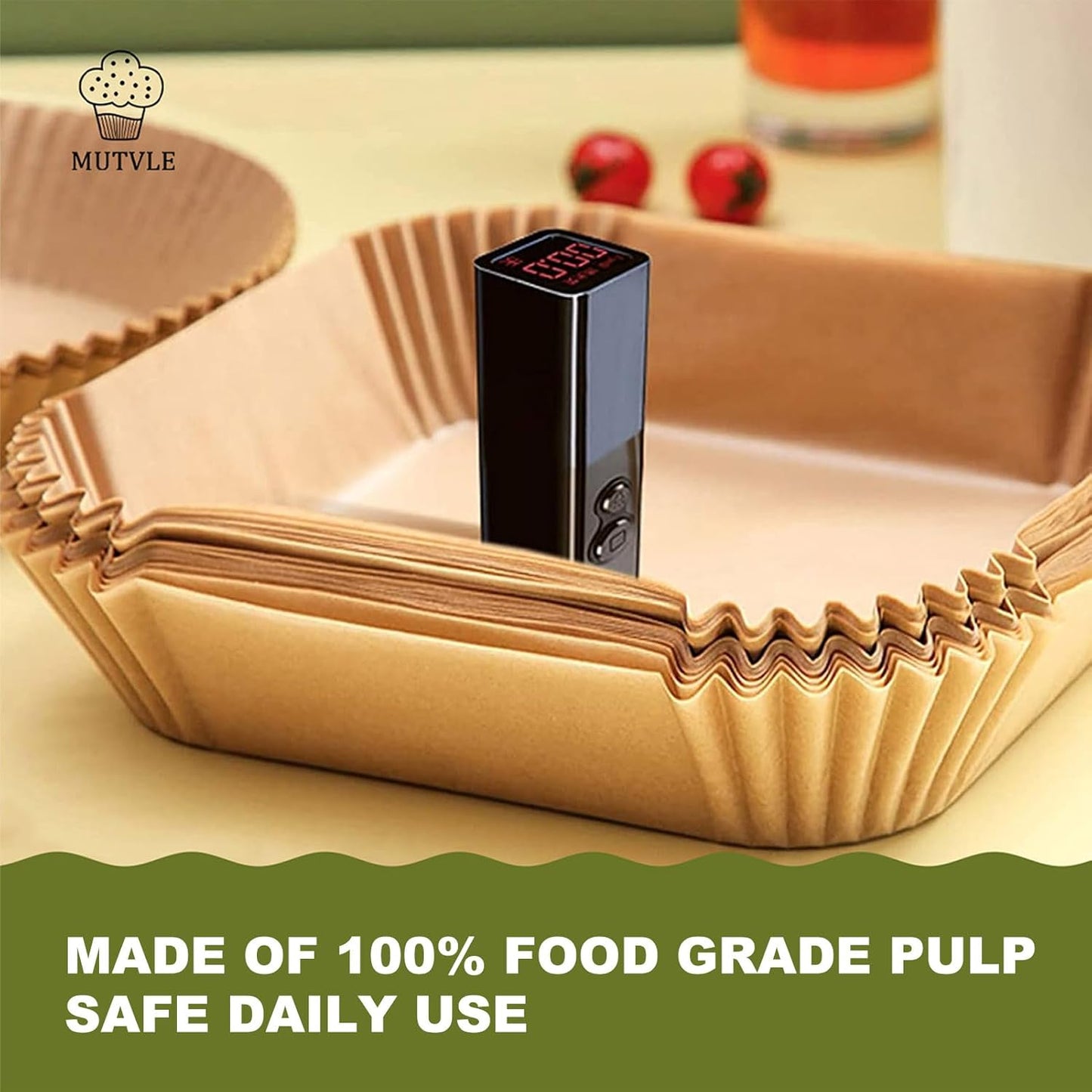 Air Fryer Liners for Ninja Dual, Air Fryer Parchment Paper Liners Disposable for Ninja DZ201, Ninja Foodi Liners, Disposable Ninja Dual Rectangular, AirFryer Paper Liners Rectangle Accessories Ninja