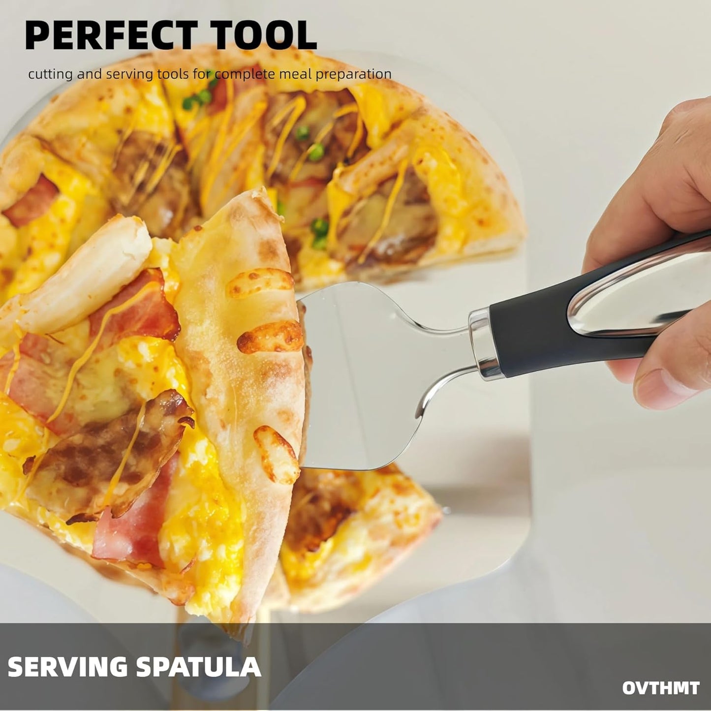 Pizza Oven Accessories 4 PCS, Pizza Kit, Aluminum Pizza Paddle with Foldable Wood Handle, Pizza Cutter, Rocker Blade, Cutter Wheel, Pizza Server, Pizza Peel Set, Pizza Tools