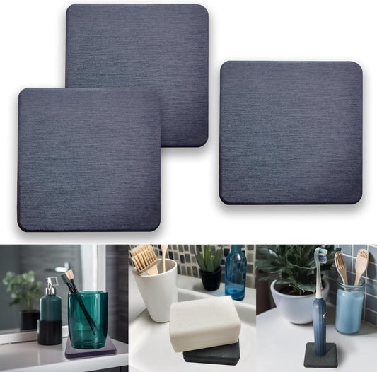Mucco Water Absorbing Stone Tray for Sink, Premium Diatomaceous Earth Soap Holder Dish，Water Absorbent Diatomite Coasters, Fast Drying Stone Sink Tray for Hand soap & Cups & Drinks Bottles