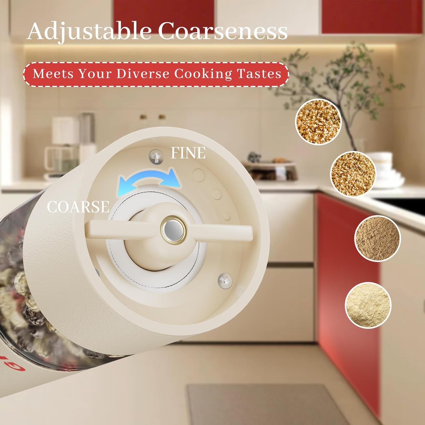 Electric Salt and Pepper Grinder Set, USB Rechargeable Adjustable Coarseness Automatic Salt Pepper Mill Shakers/Grinder Kitchen Spice Mill for Outdoor, Home Chefs, New House Warming Gifts