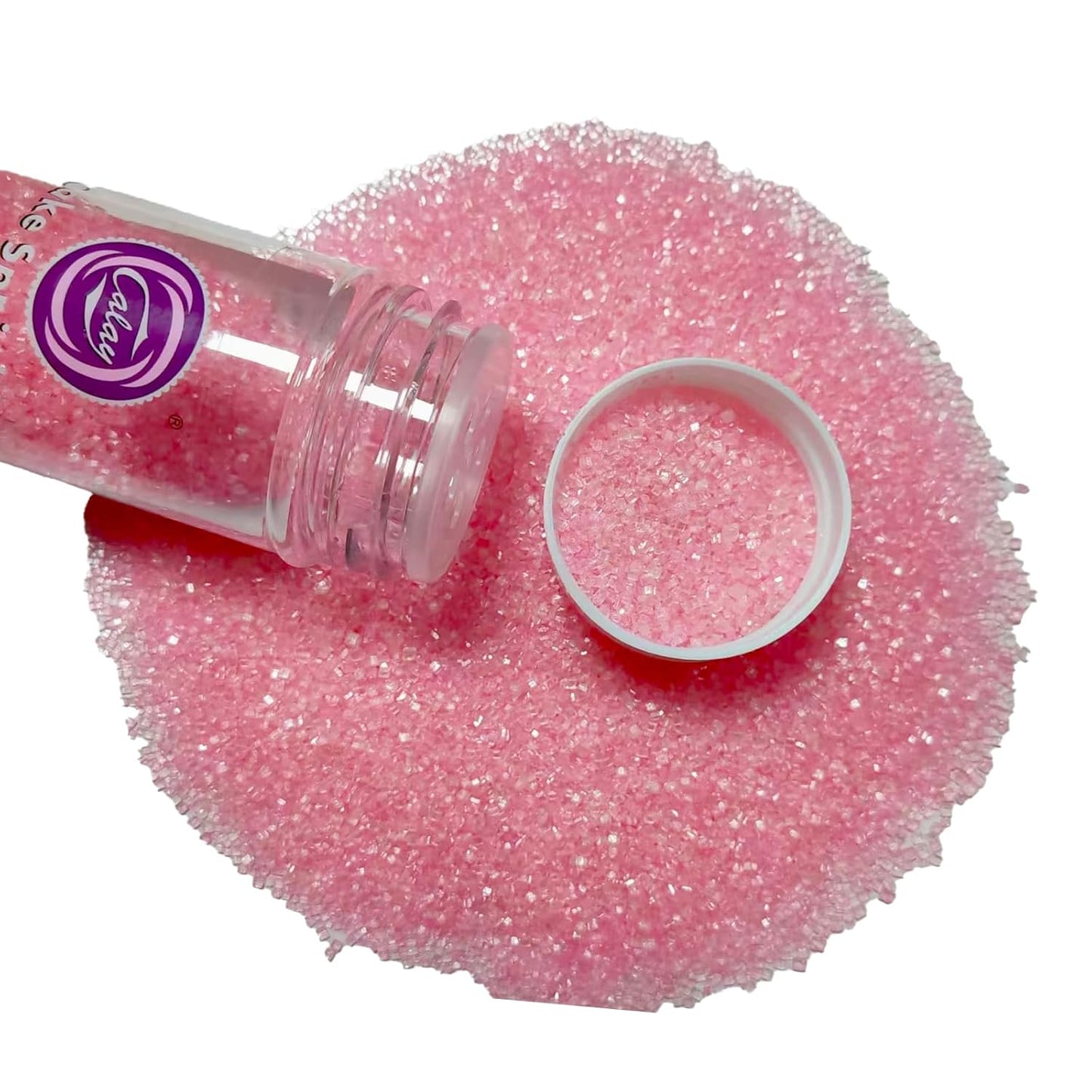 Sentovac Light Pink Sanding Sugar for Baking Edible Sparkling Sugar Sprinkles Coarse Sugar Crystals for Baking Topping Cake Cookie Cupcake Topper Ice Cream Decoration Supplies 3.2 OZ