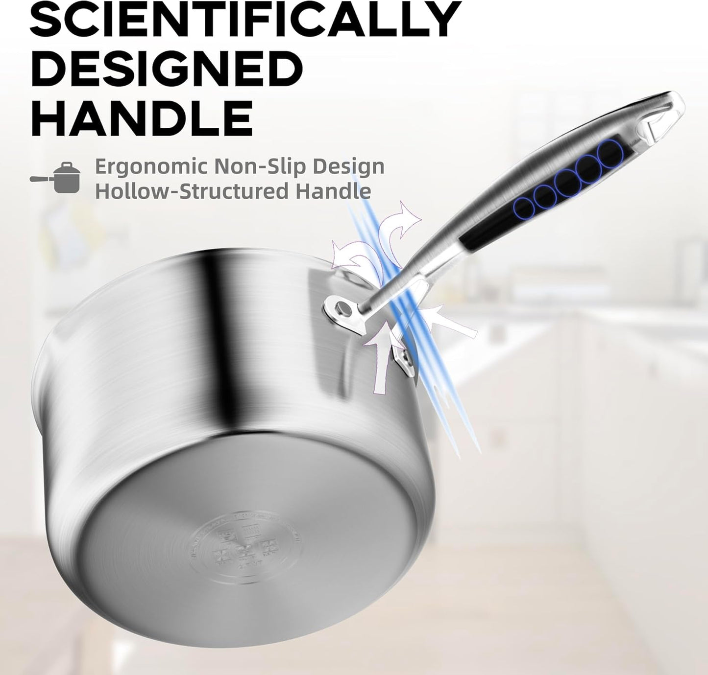 Leetaltree 1.5 and 2.5 Quart Stainless Steel Saucepan with Steamer Basket, Tri-ply Construction, Multipurpose Sauce Pan with Double-sized Drainage Lid - Perfect for Cooking Gravies, Pasta, Vegetable