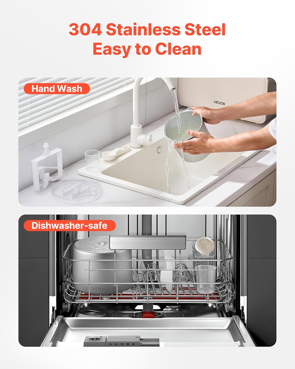 VEVOR Automatic Ice Cream Maker with Built-in Compressor, 2 Quart No Pre-freezing Gelato Maker, Stainless Steel Electric Sorbet-Maker, 3 Modes Compressor Ice Cream Machine for Home Kitchen