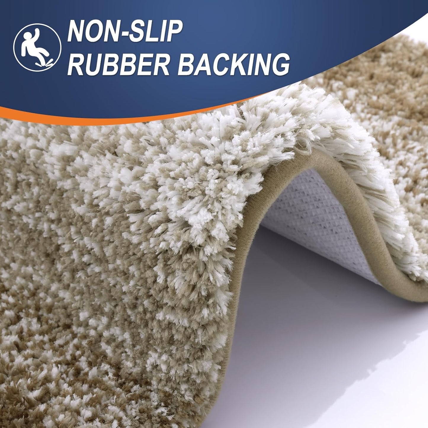 OLANLY Bathroom Runner Rugs 47x20, Extra Soft Absorbent Microfiber Bath Rugs, Rubber Backing, Quick Dry, Machine Washable Bath Mats for Bathroom Floor, Tub and Shower, Home Decor Accessories, Coffee