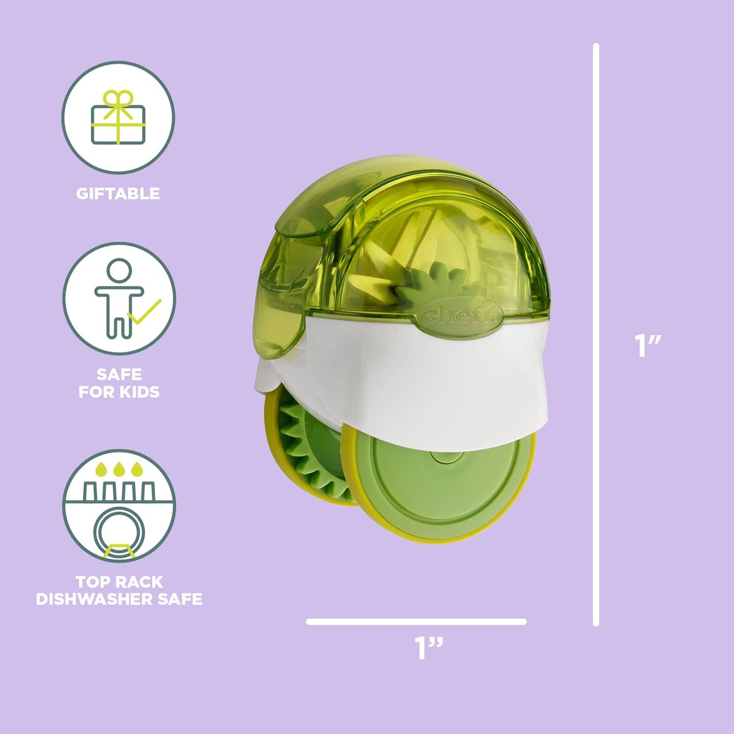 Chef'n GarlicZoom Garlic Chopper, Large, Green