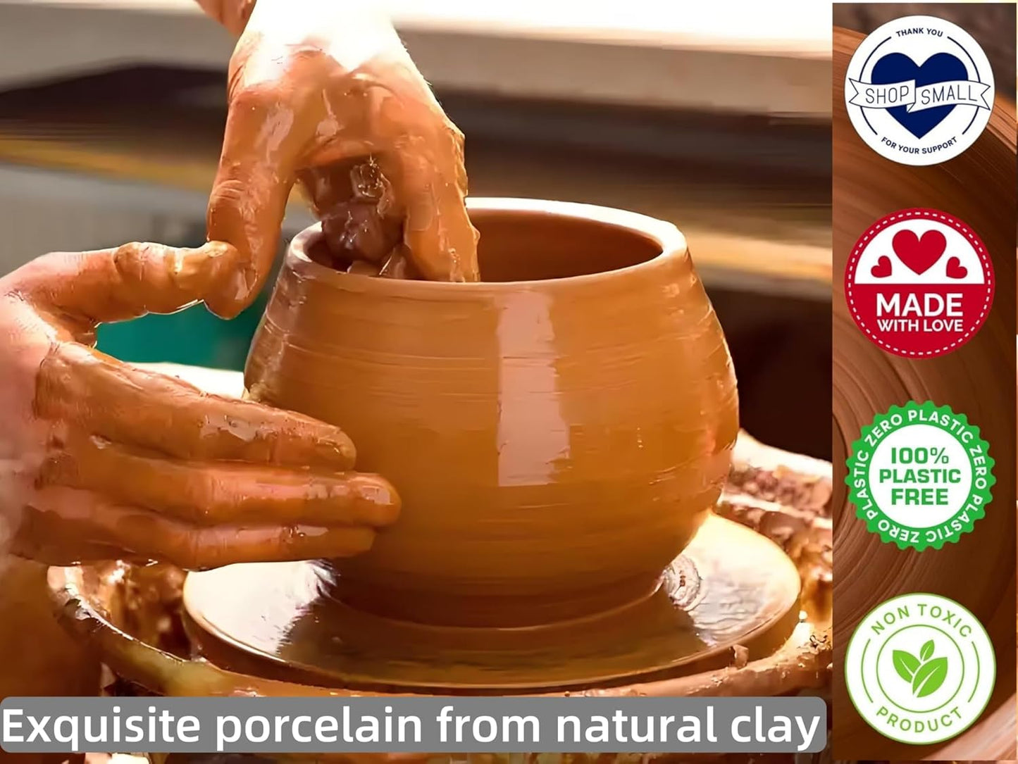 Medium Stoneware Kitchen Utensil Holder for Kitchen Counter Short Cooking Utensil Holder for Countertop Spatula Holder Small Utensil Crock Cutlery Holder Silverware Caddy Flower Vase (Stone Blue)