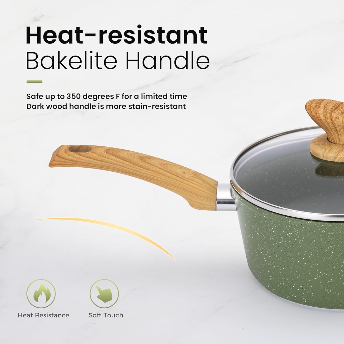 Kitchen Academy Pots and Pans Set Nonstick, 30 Pieces Induction Kitchen Cookware and Bakeware Sets, Green Granite Coating Cooking Pans Set