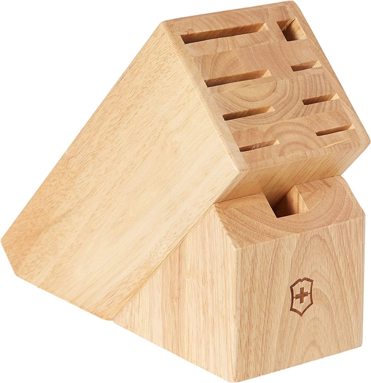 Victorinox Swiss Classic Knife Block - Kitchen Knife Set with Block for Home Essentials - Includes Chef's Knife, Bread Knife, Honing Steel & Pocket Knife - Black Handles, 7-Piece Set