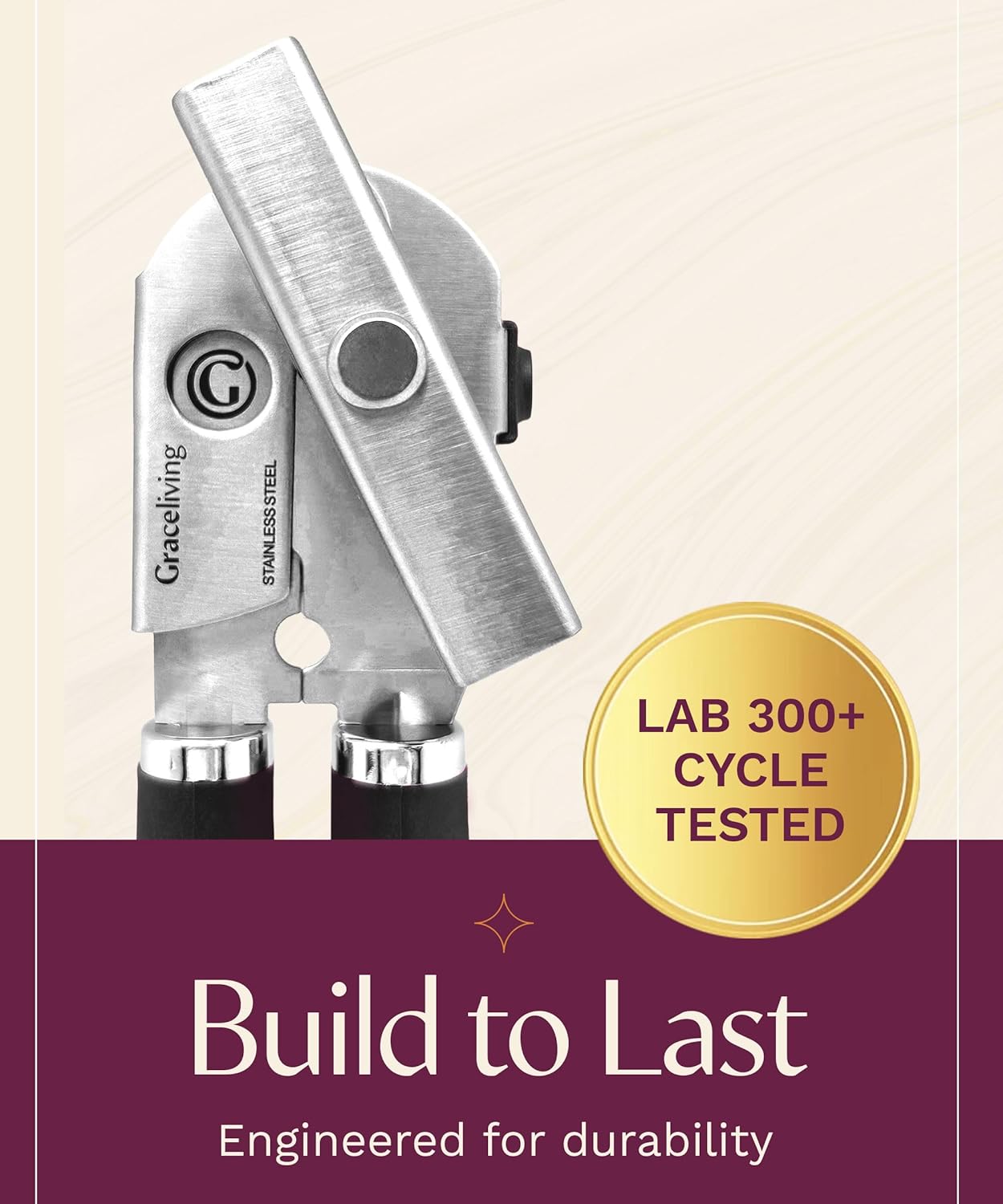 Premium Multifunctional Magnetic Manual Can Opener and Bottle Opener, Heavy Duty Stainless Steel Sharp Cutting Blade and Oversized Easy Turn Knob, Soft-Touch Handle, Kitchen Use, Black