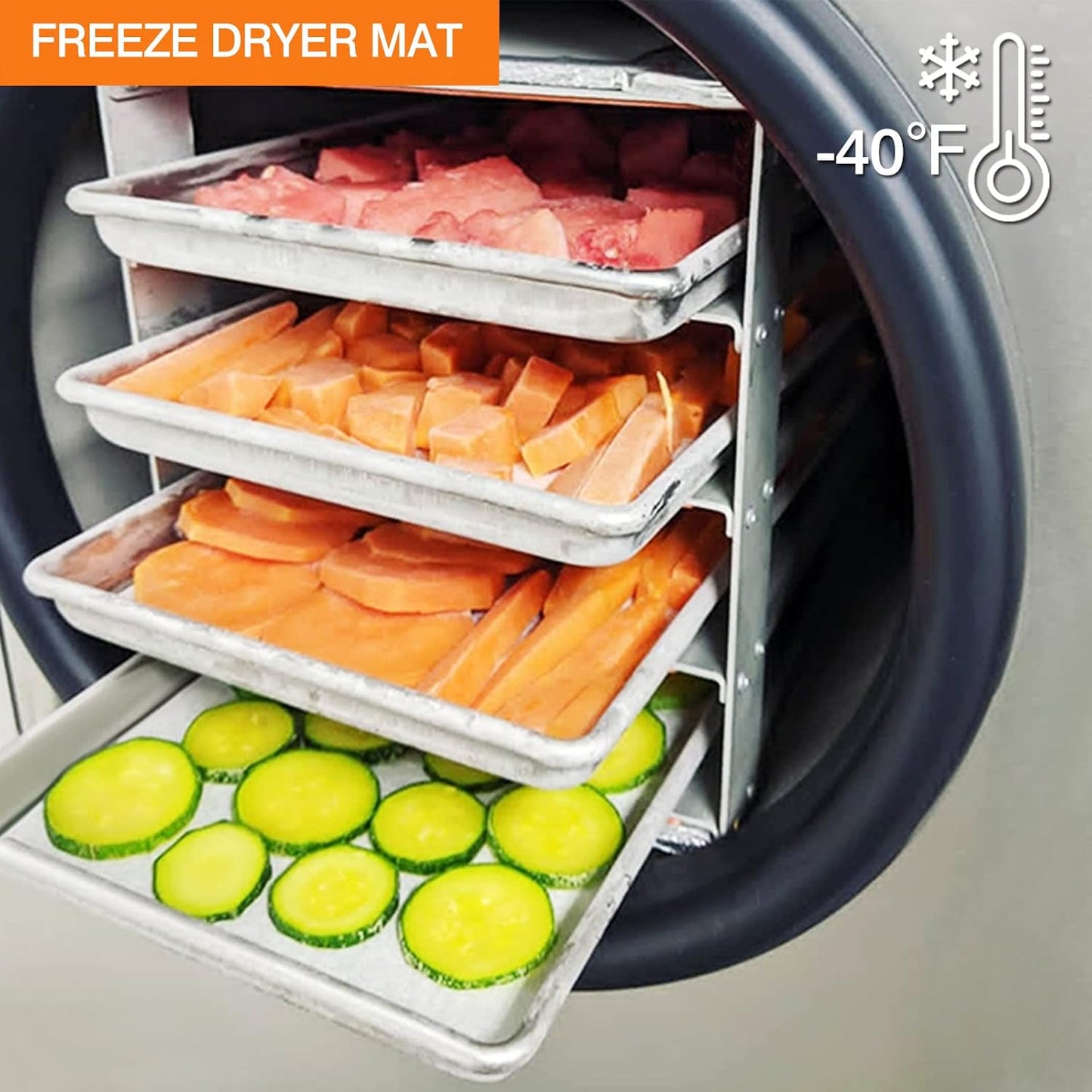 Silicone Baking Mat Roll -16IN x 10FT Non Stick Heat Resistant Food Grade Baking Mats, No Slip Reusable Freeze Dryer Mat,Pastry Mat,Countertop Protector Mat, Washable Oil-Proof Refrigerator Liners