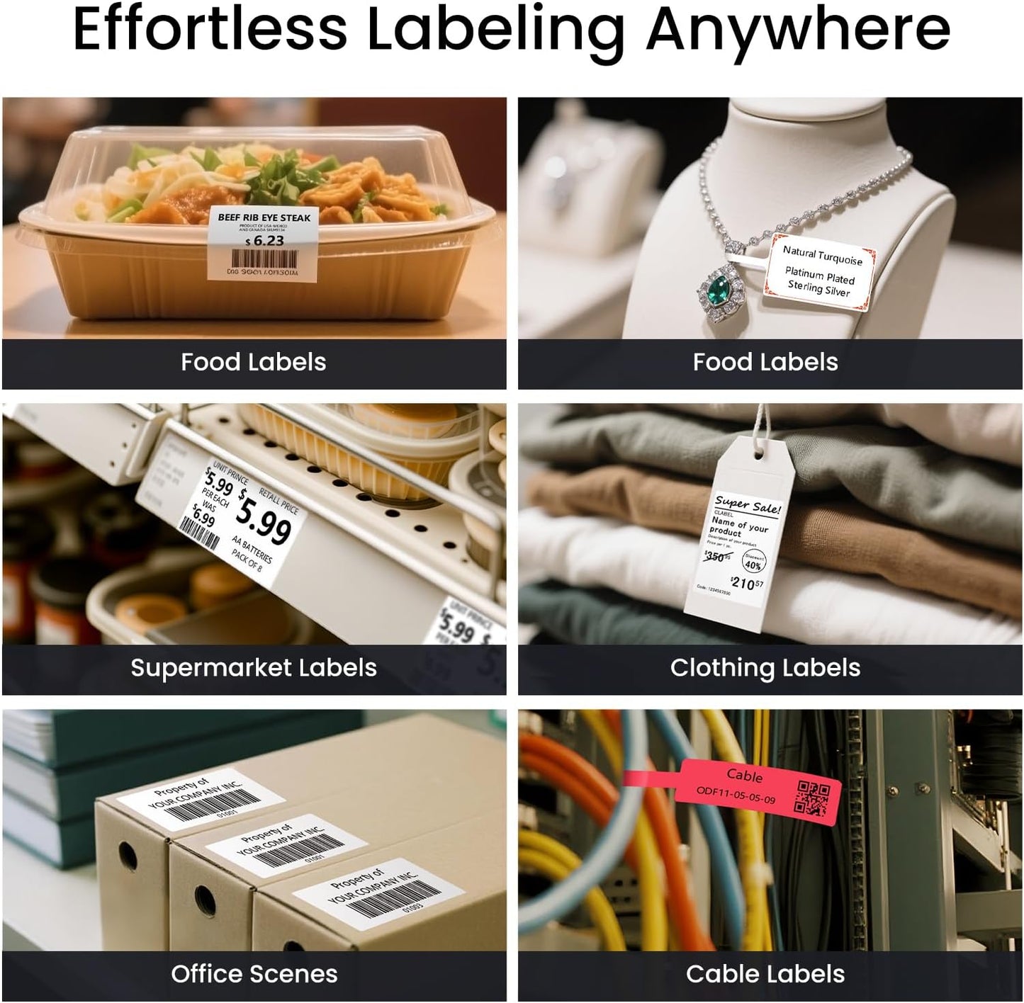 CLABEL 221B Label Maker Machine with Tape, 2 Inch Thermal Label Printer, Portable Bluetooth Sticker Maker Machine Barcode Labeler Compatible with Phone & PC for Small Business Retail Office