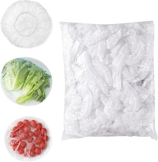 Homelove 100pcs Plastic Bowl Covers Food Cover Dish Covers, Reusable Elastic Stretch Fresh Keeping Bags, Kitchen Dining Plate Bread Proofing Food Storage Covers, Universal Kitchen Plastic Wrap