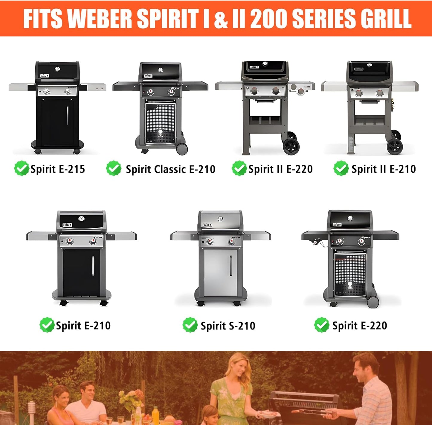 KEESHA Stainless Steels Griddle Insert for Weber Spirit I & II 200 Series Gas Grills Flat Top Grill Griddle Replacement Parts for Weber Spirit S-210, S-215, E-210, E-215, E-220 with Mini Oven Mitt