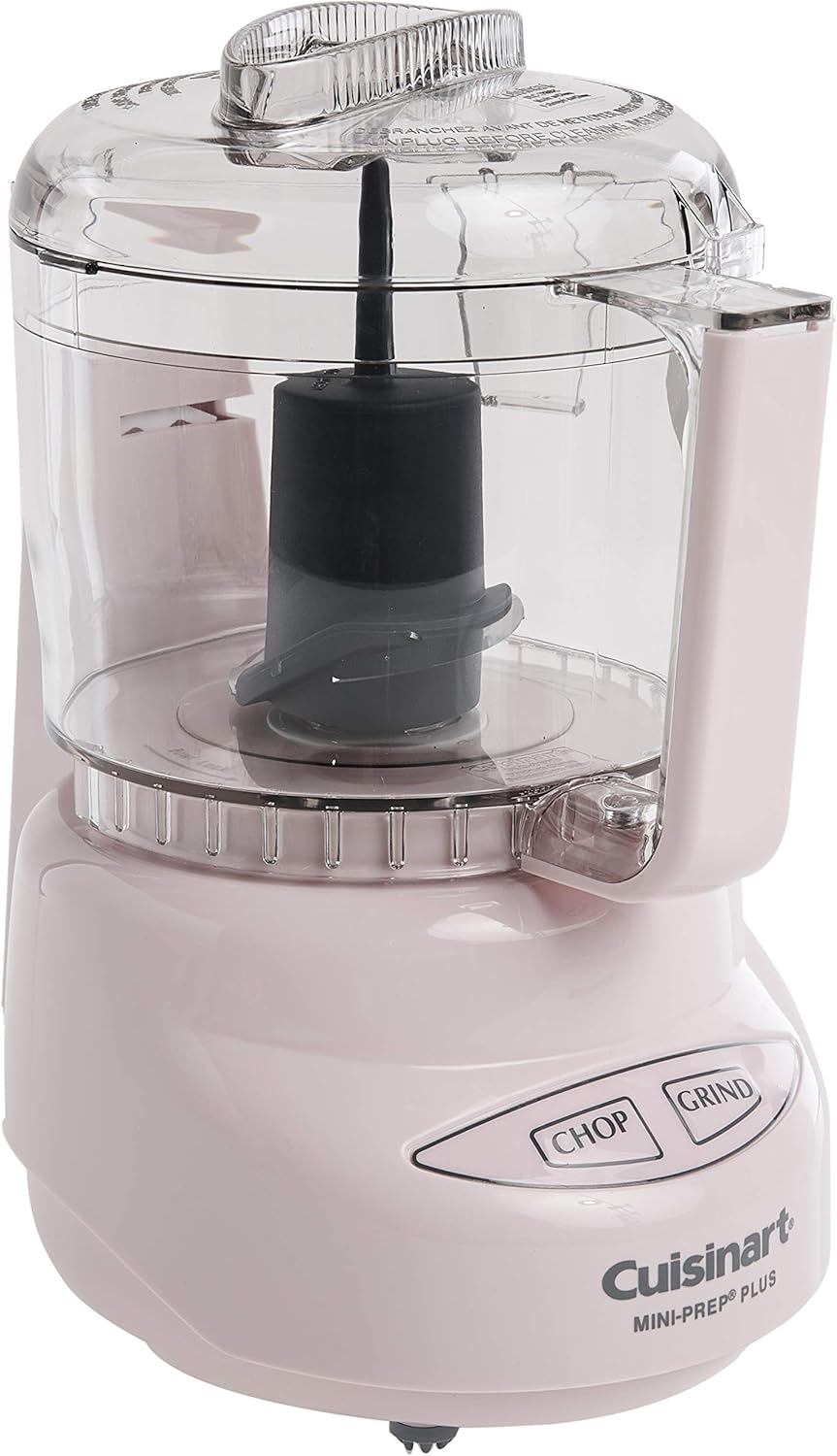 Cuisinart DLC-2APK Mini-Prep Plus Food Processor, 24 Ounce, Pink & Salad Spinner, White, SAS Large 5-Quart, CTG-00-SAS