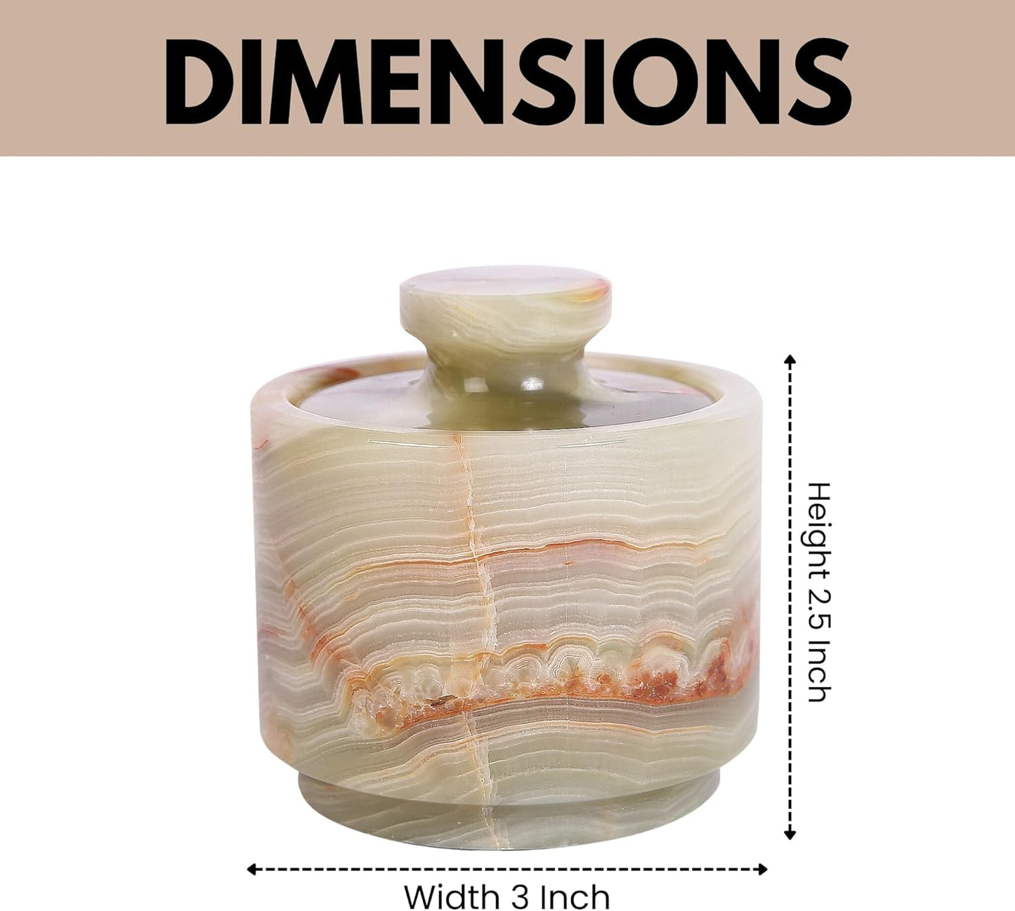 Marble Salt Cellar With Lid- Pack Of 2 Marble Salt And Pepper Bowls- Salt Holder With Lid To Put Salt, Paprika, Pepper, And Spice (Onyx Green & White, Style 01)