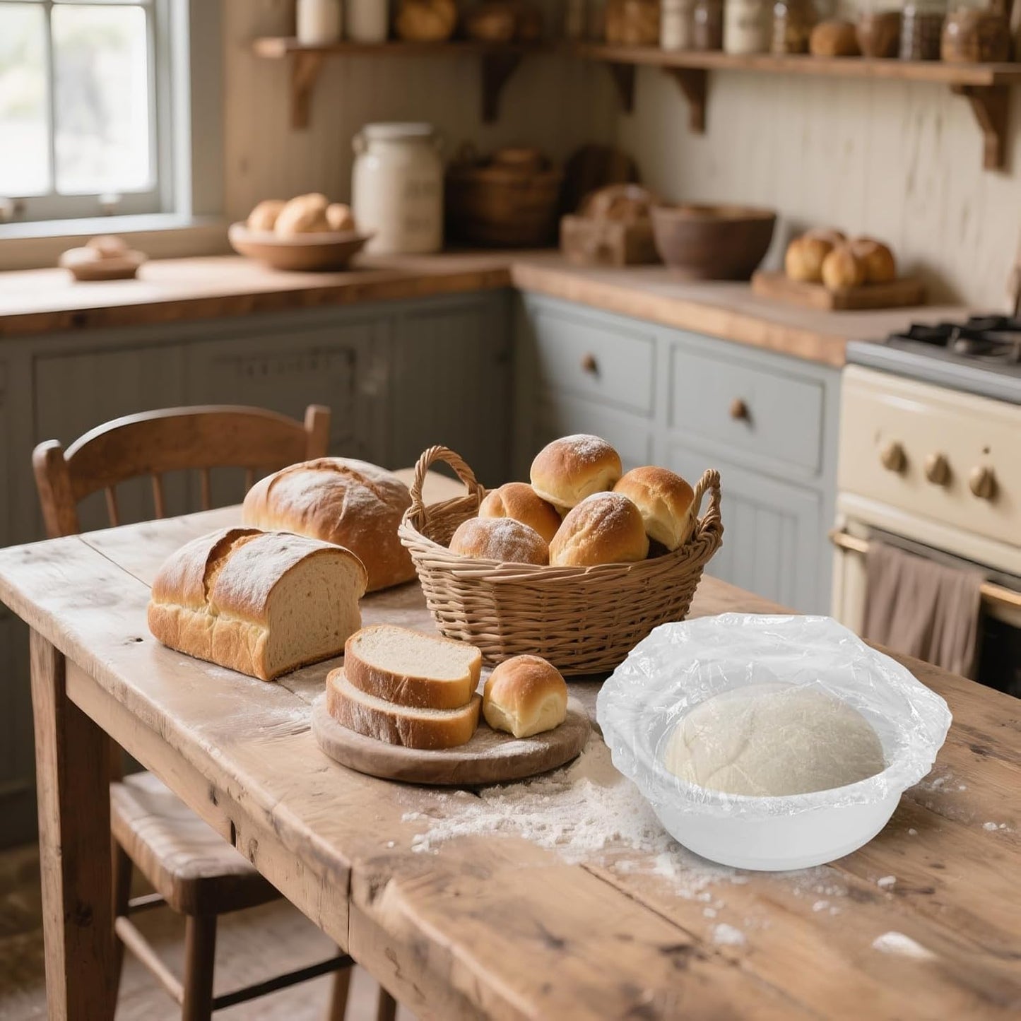 Homelove 200pcs Plastic Bowl Covers Food Cover Dish Covers, Reusable Elastic Stretch Fresh Keeping Bags, Kitchen Dining Plate Bread Proofing Food Storage Covers, Universal Kitchen Plastic Wrap