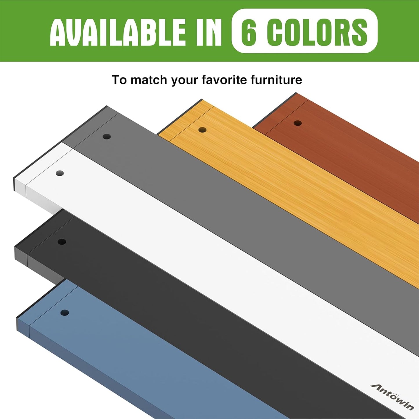 ANTOWIN Bamboo Drawer Dividers, Expandable Drawer Separators Splitter,17-22 inches Long Adjustable Spring-loaded Organizer for Large Utensil, Clothes, Tools Drawers (Blue)