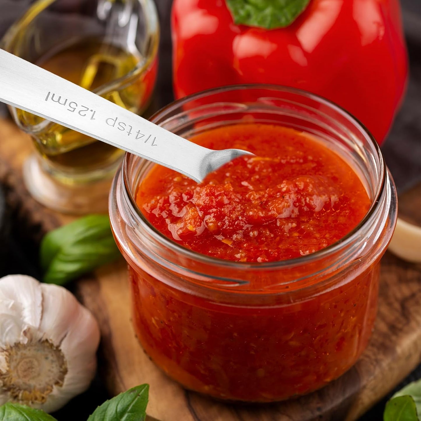 2 PCS Measuring Spoons Tablespoon Measuring Spoon 1/12 Tbsp (1/4 tsp | 1.25 ml |1.25 cc) Mini Spoons Stainless Steel Measuring Spoons for Kitchen Cooking Spoon(Silver)