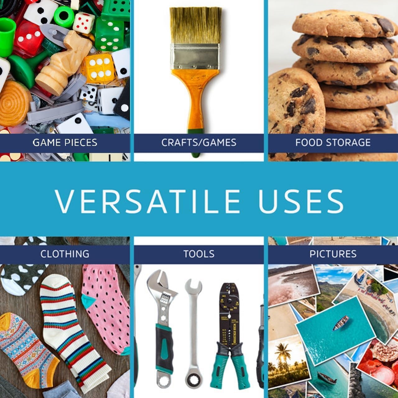 CLEAR PLASTIC ZIP SANDWICH BAGS - Bulk GPI Case Of 1000 6" x 6" 4mil Heavy Duty, Strong & Durable RECLOSABLE Poly Baggies With Resealable Zipper Lock For Travel, Storage, Packaging & Shipping.