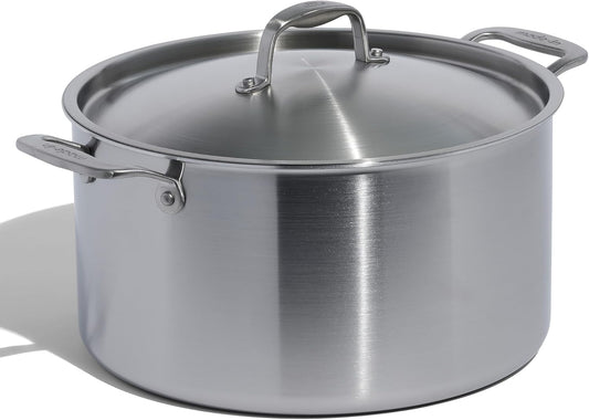 Made In Cookware - 12 Quart Stainless Steel Stock Pot With Lid - 5 Ply Stainless Clad - Professional Cookware - Crafted in Italy - Induction Compatible