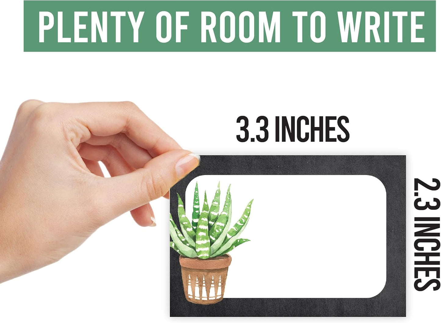 Name Tags Sticker - 56 Nametags for Classroom, Name Tag Stickers for Kids, Adhesive Classroom Labels for Teachers, Nametags Sticker for Clothes, Decorative Labels, Cactus Cubby Tags