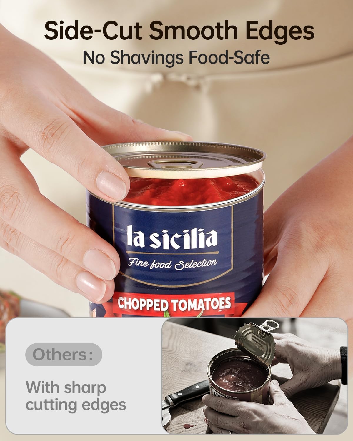 Rechargeable Electric Can Opener - Smooth Edge, One-Touch Automatic Can Opener for Seniors & Arthritis, Hands-Free Can Openers for Kitchen, Type-C Fast Charge, Compact Portable Can Openers