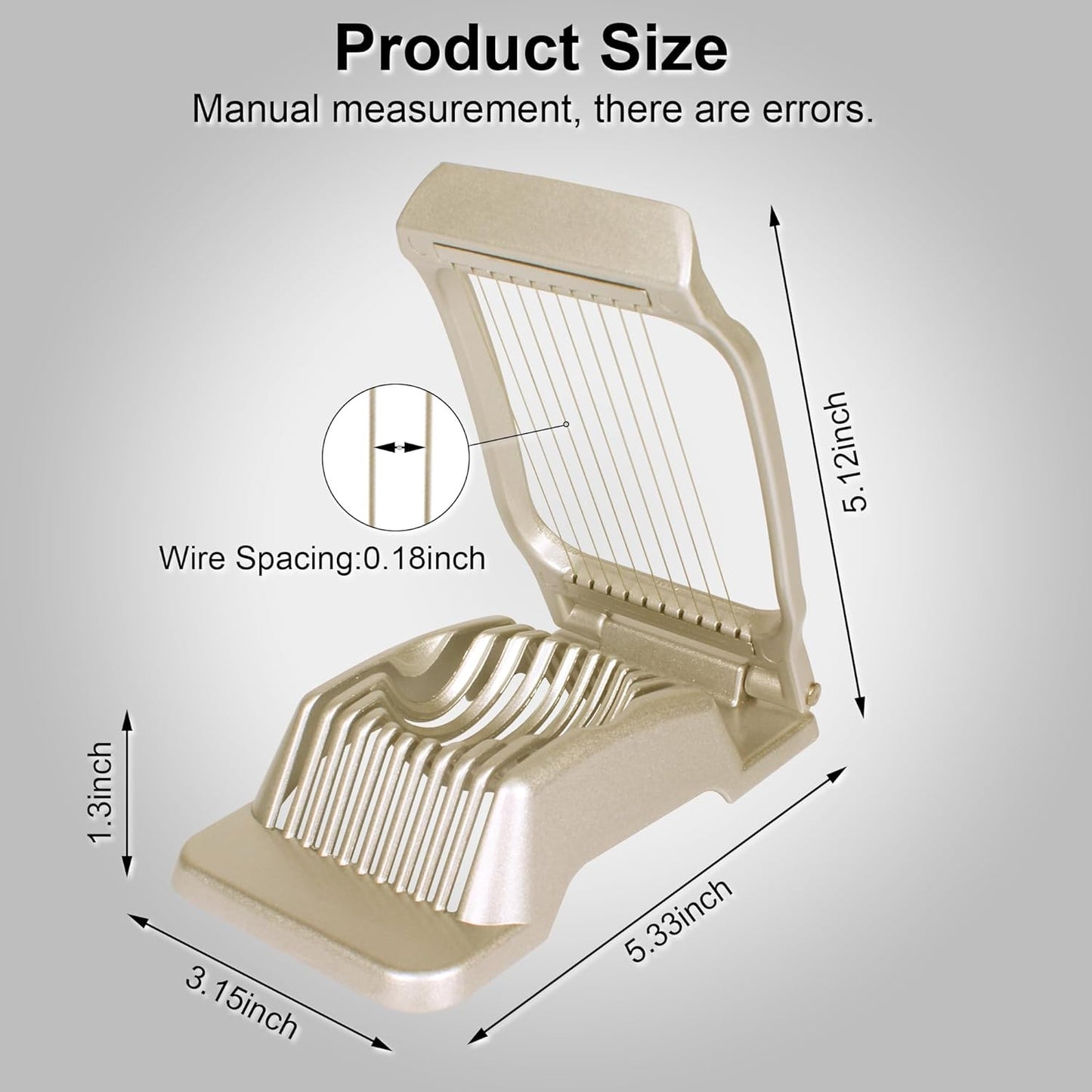 Egg Slicer for Hard Boiled Eggs Egg Cutter Strawberry Slicer (Gold)