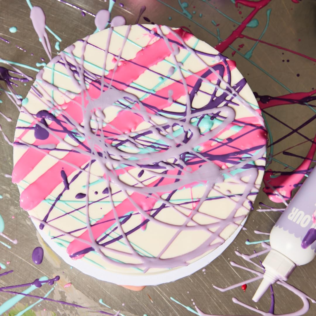 Colour Mill Chocolate Drip Easy-Melt Drizzle for Desserts, 125 Grams Lavender